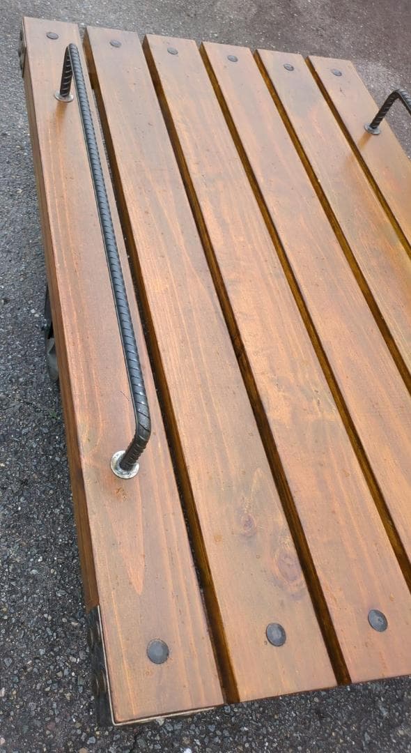 〈たのめる便・現状渡し〉トロリーテーブル ヴィンテージ風