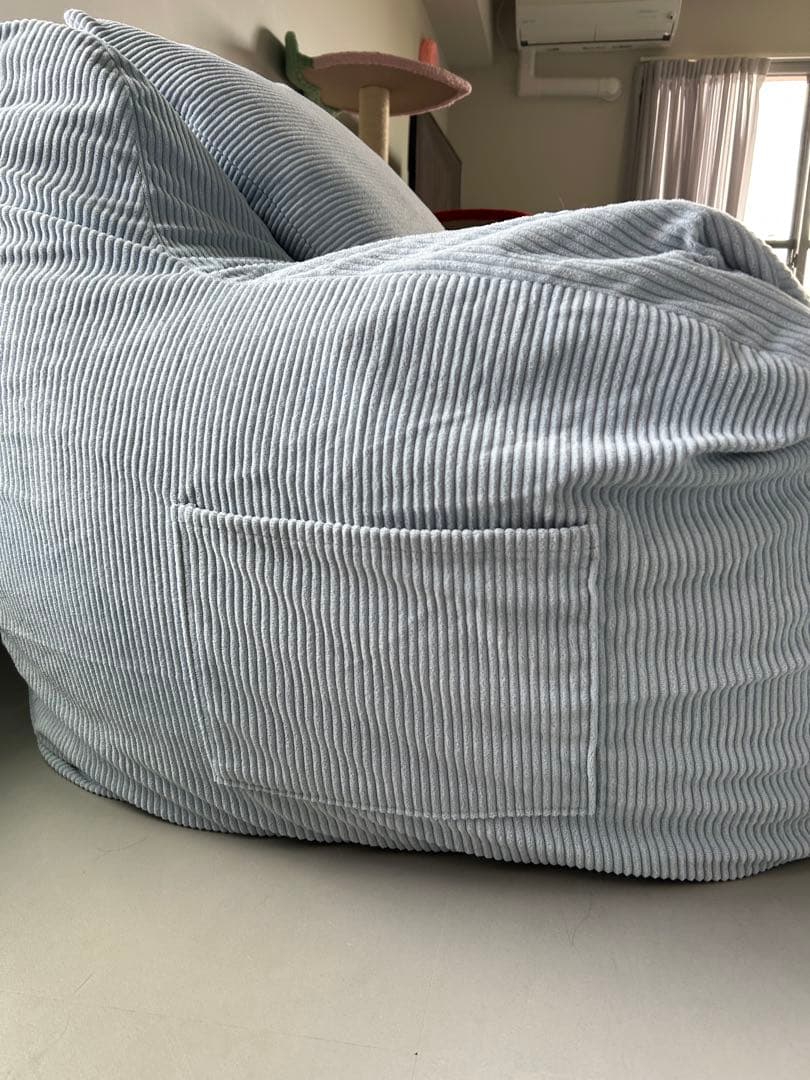 【3点セット】LOOSYソファ＋オットマン＋クッション Powder Blue