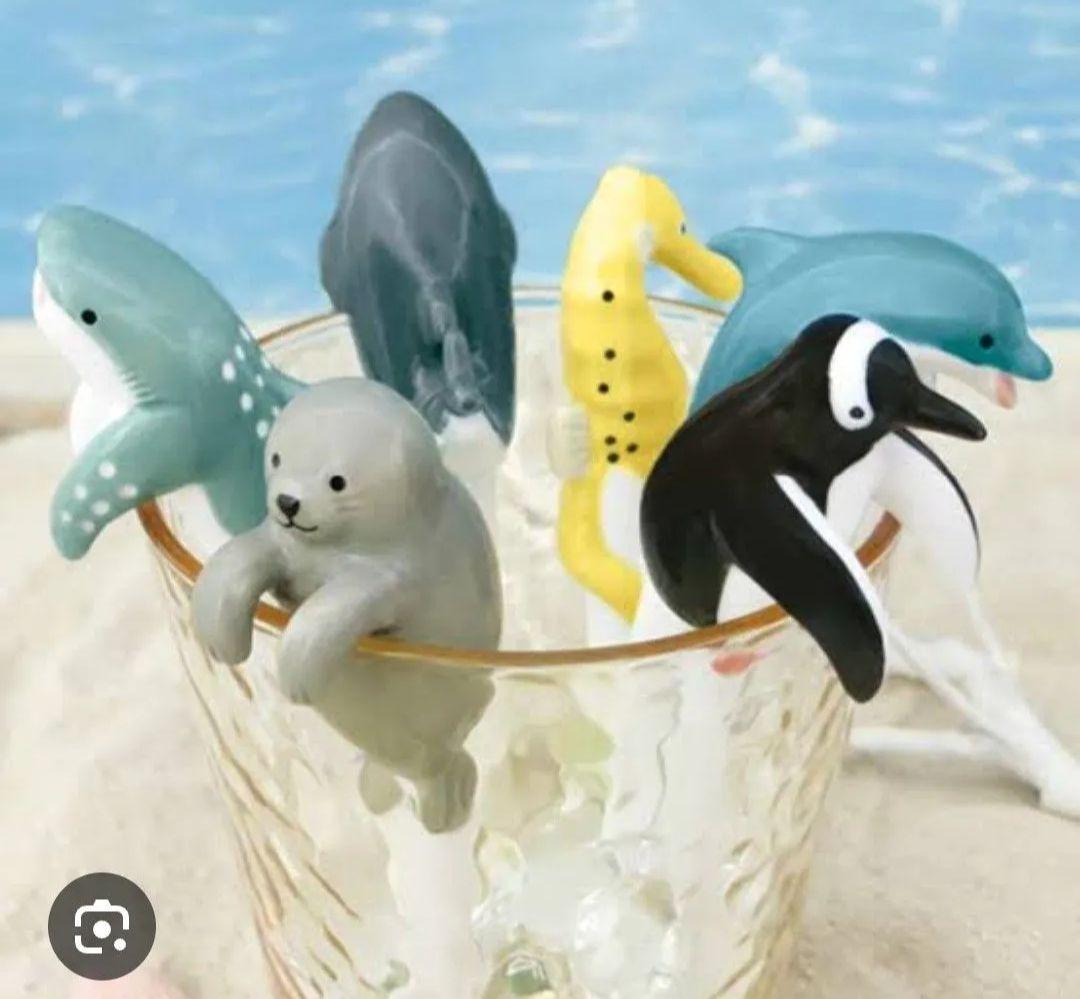 激安【新品】まりんスプーン　イルカ　アザラシ　ペンギン　ジンベイザメ