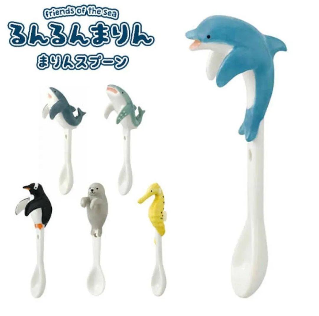 激安【新品】まりんスプーン　イルカ　アザラシ　ペンギン　ジンベイザメ