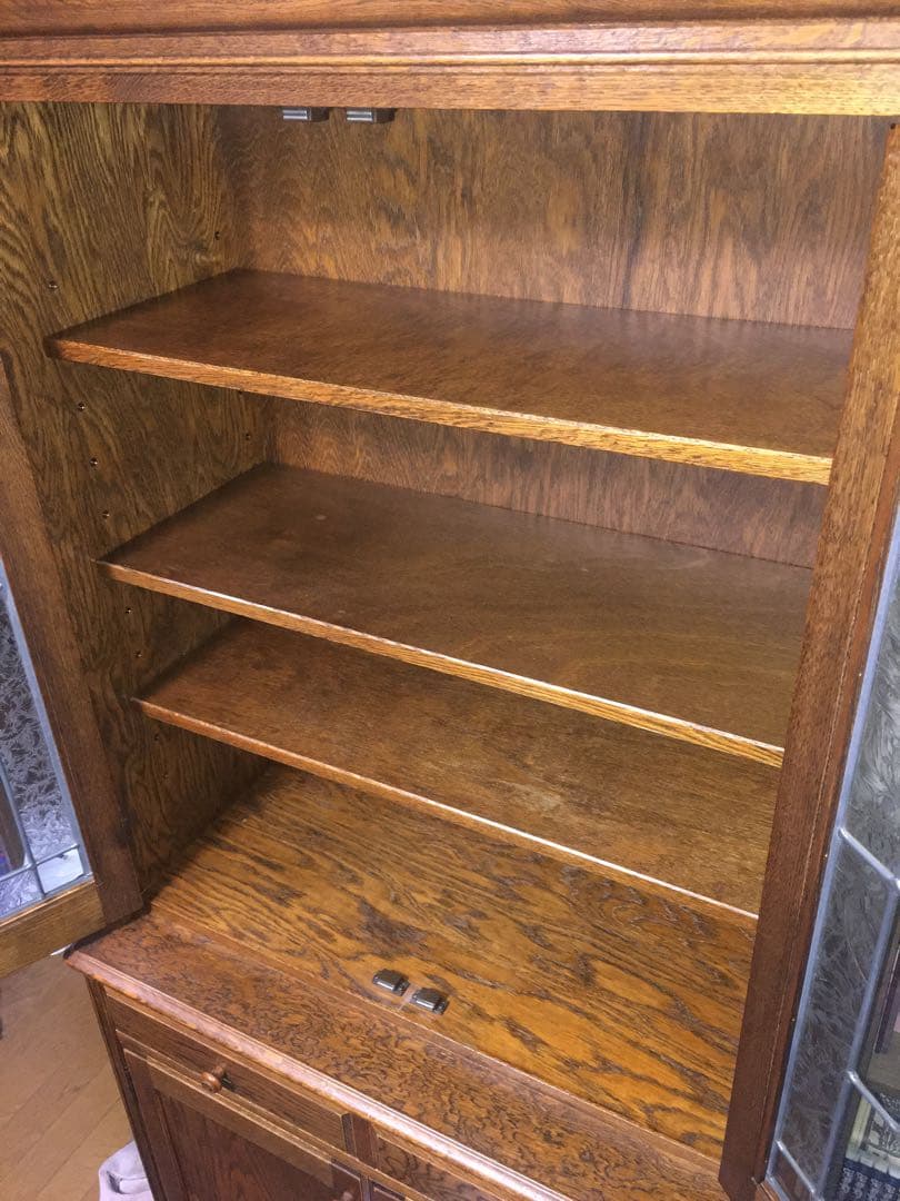 三越家具　ブルージュ　食器棚　ステンドグラス