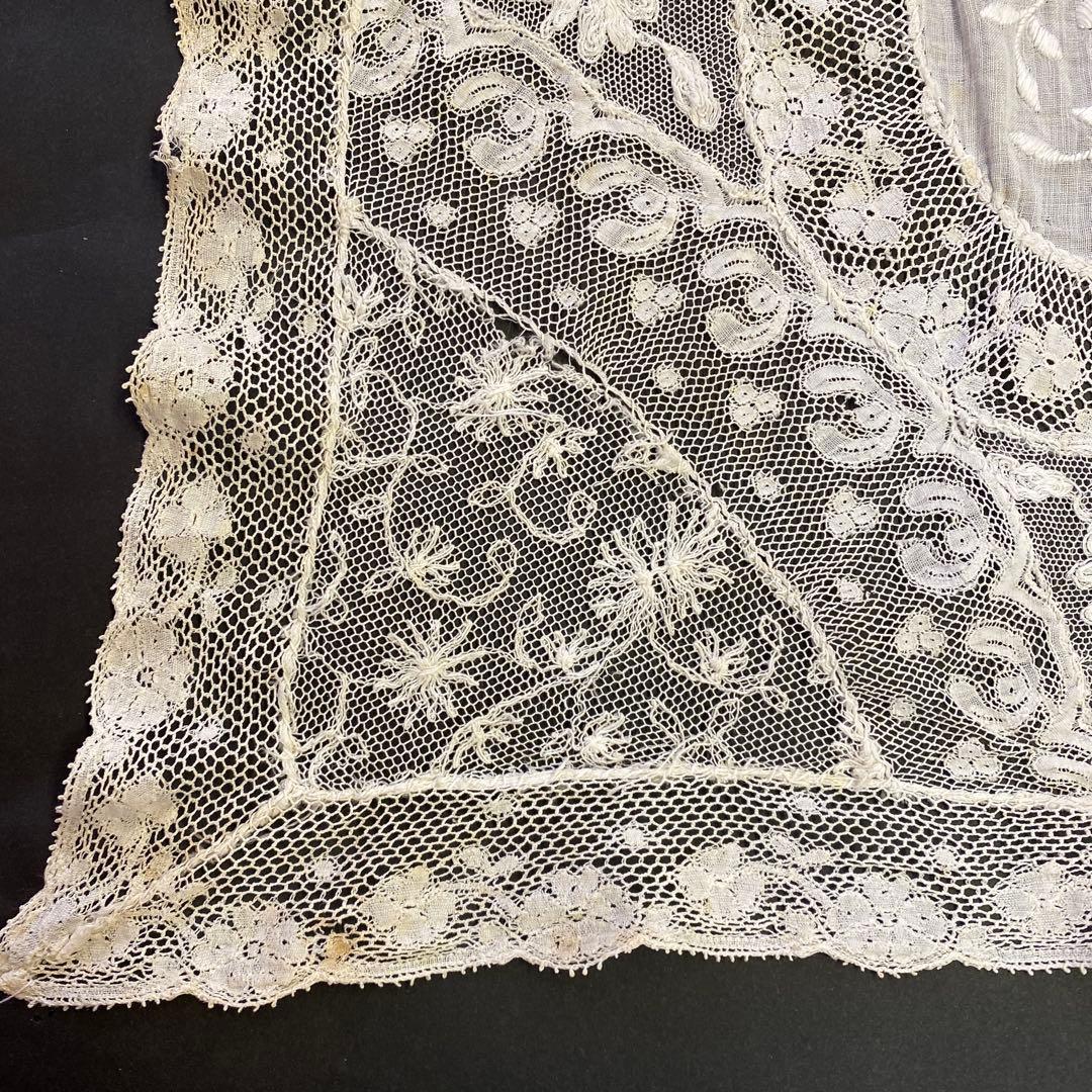 アイボリー花柄レース