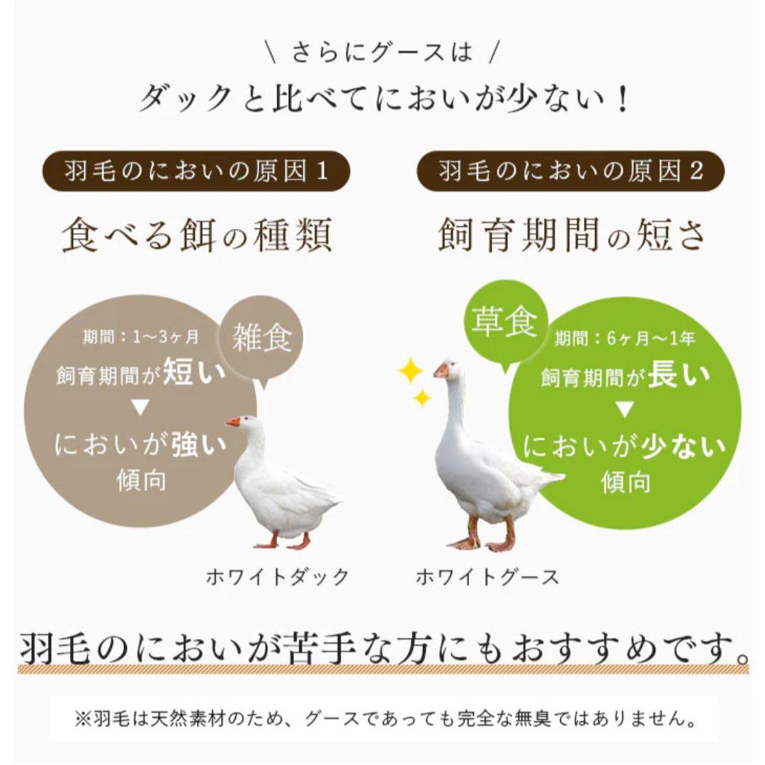 タンスのゲン羽毛布団 シングル 1.3kg ホワイトグースダウン93％ 日本製