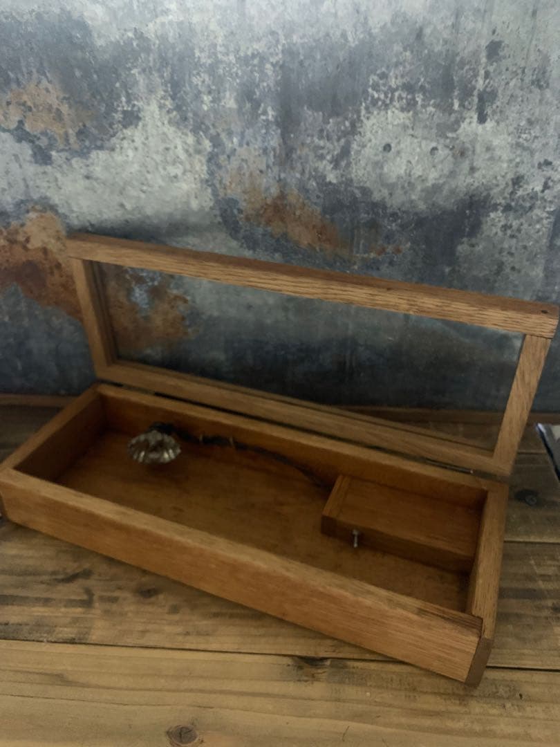 ② ガラスケース アンティークミニモールドのシェードランプ