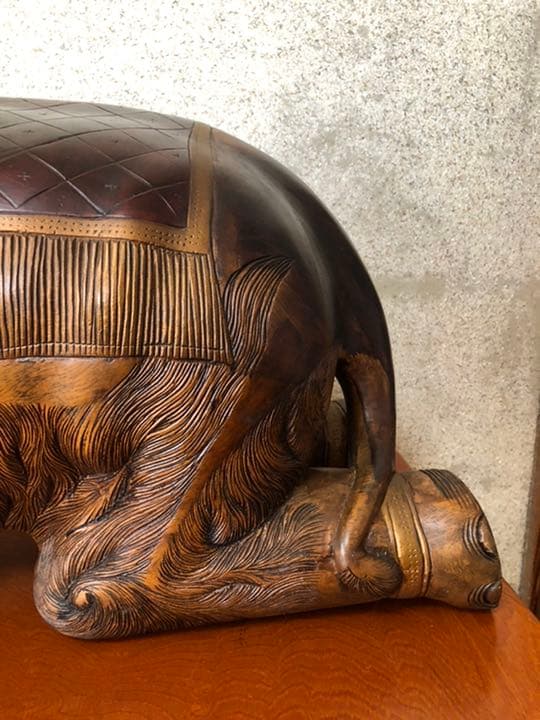 ◆処分値　圧巻の一刀彫り　大きな　象の置物