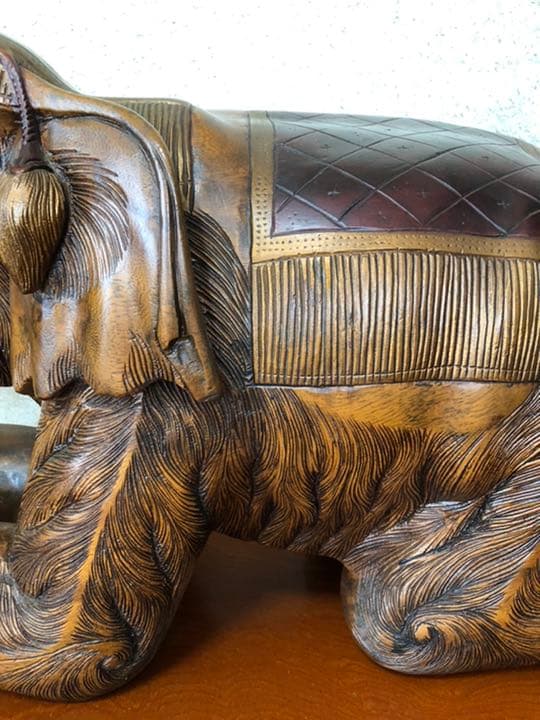 ◆処分値　圧巻の一刀彫り　大きな　象の置物