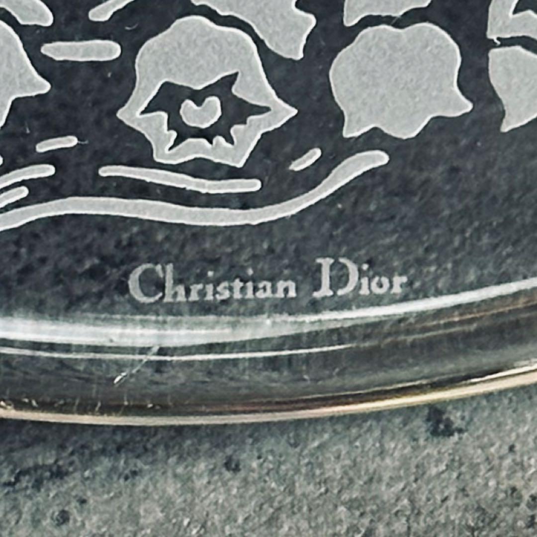Christian Dior クリスタル フォトフレーム ラウンド型 ロゴ 花柄