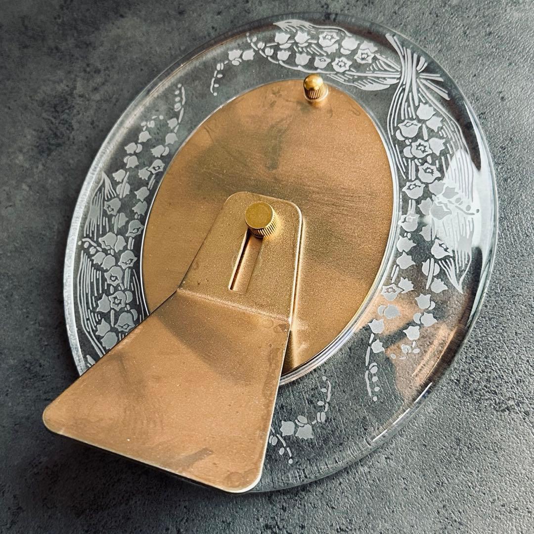 Christian Dior クリスタル フォトフレーム ラウンド型 ロゴ 花柄