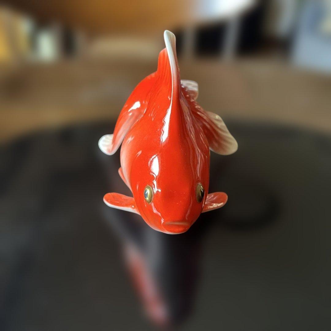 ノリタケ　金魚　台座付き オールドノリタケ　ボーンチャイナ