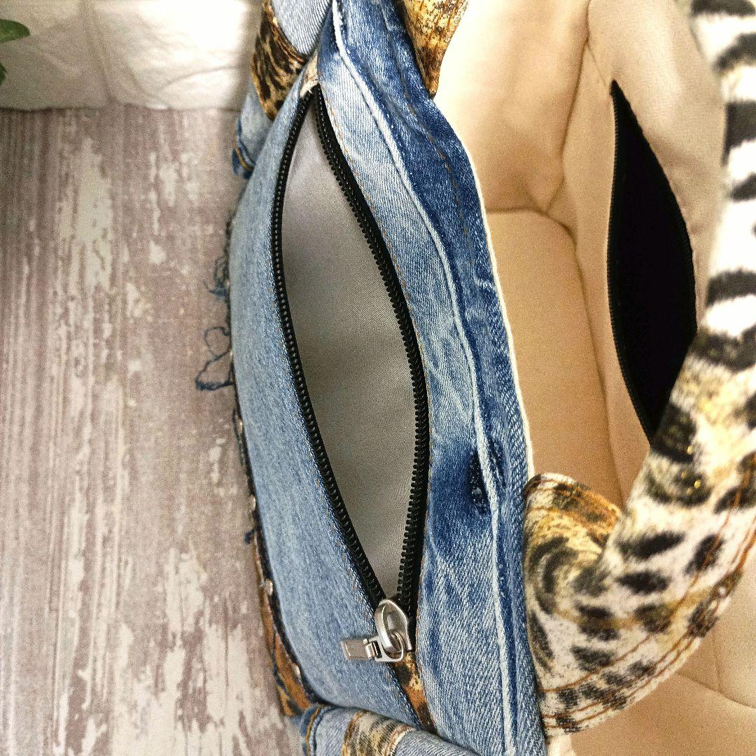 AKANE様 リメイクデニム★サイドフリンジ(なし)バック＋ストラップセット