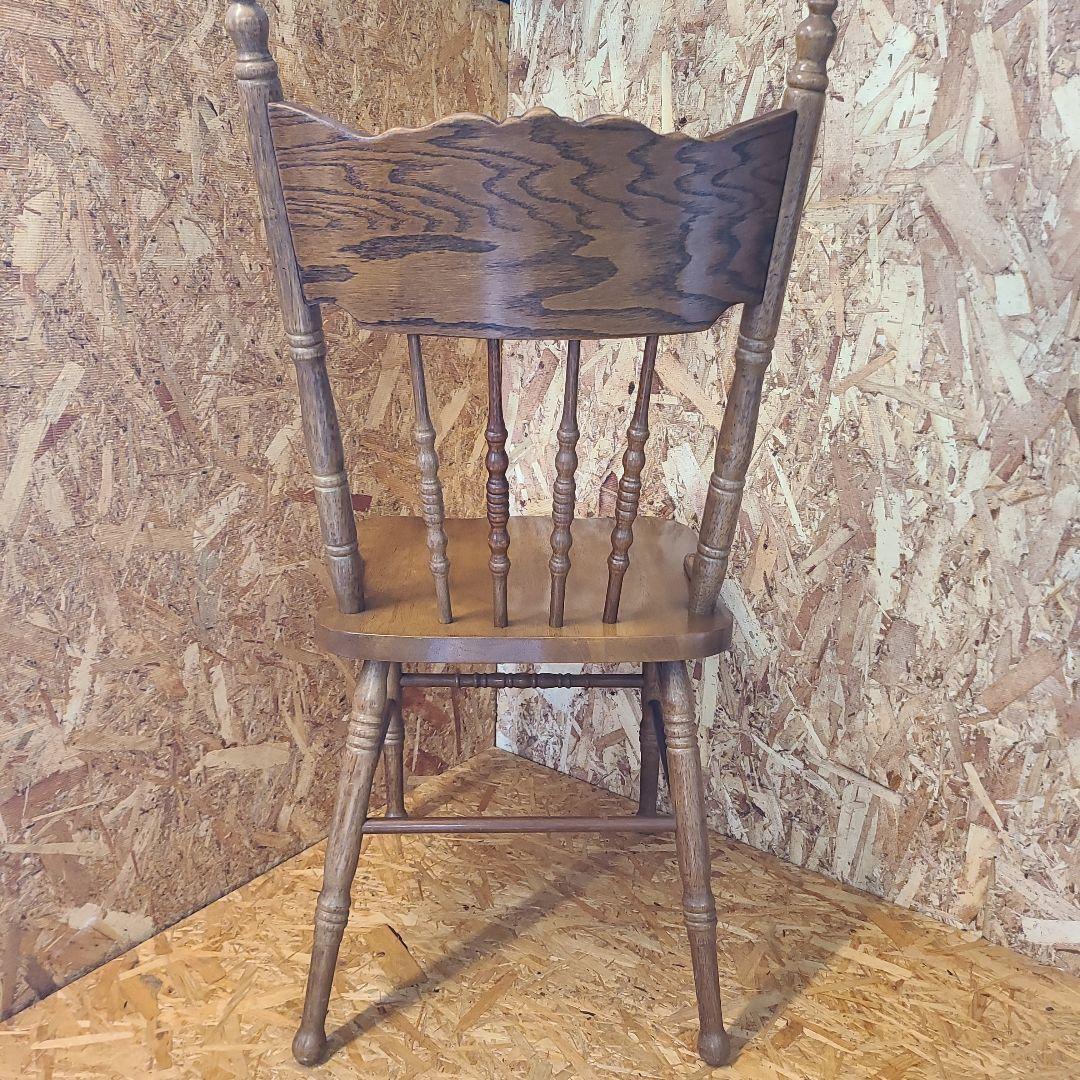 5 山善 椅子 アンティーク調 チェア　ウィンザーチェア