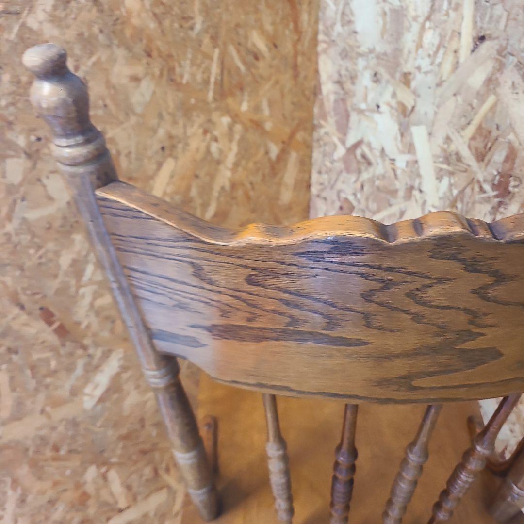 5 山善 椅子 アンティーク調 チェア　ウィンザーチェア