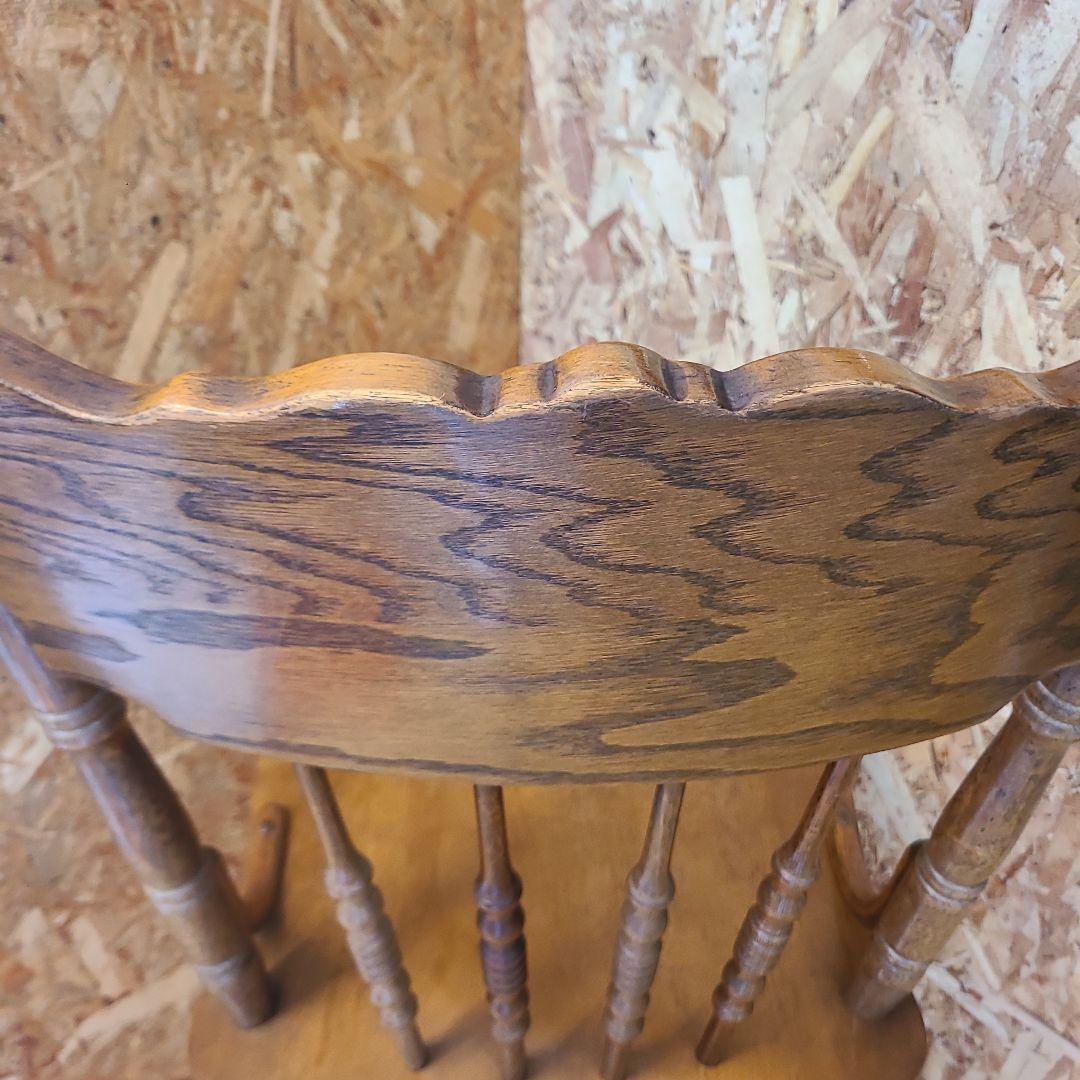 5 山善 椅子 アンティーク調 チェア　ウィンザーチェア