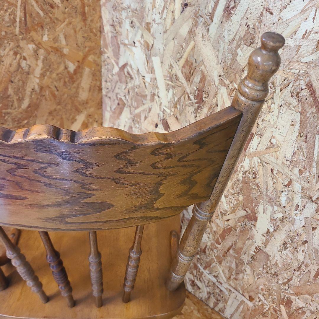 5 山善 椅子 アンティーク調 チェア　ウィンザーチェア