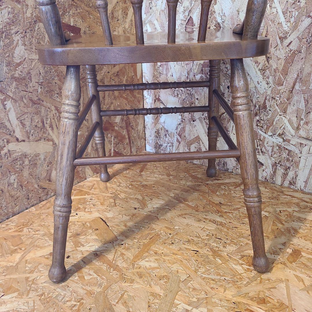 5 山善 椅子 アンティーク調 チェア　ウィンザーチェア