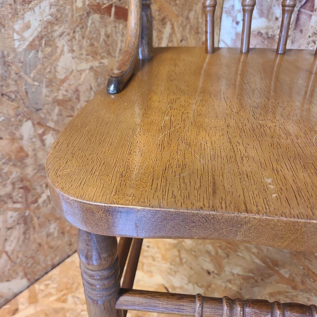 5 山善 椅子 アンティーク調 チェア　ウィンザーチェア