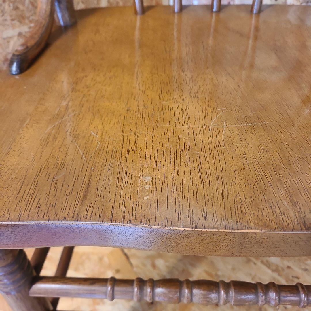 5 山善 椅子 アンティーク調 チェア　ウィンザーチェア