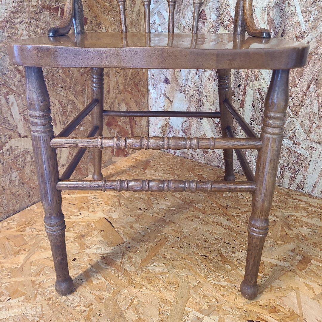 5 山善 椅子 アンティーク調 チェア　ウィンザーチェア