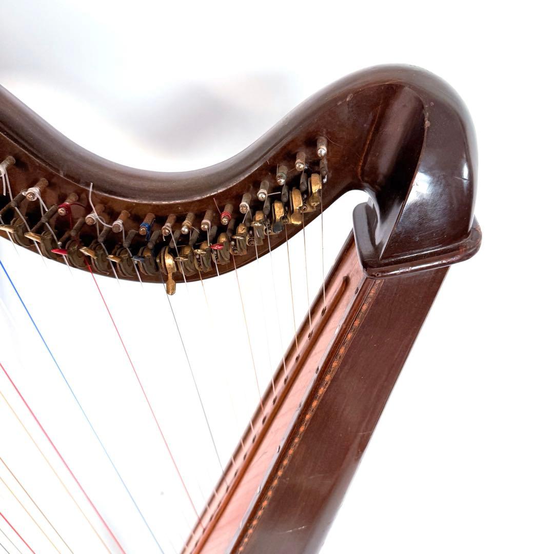 AOYAMA HARP 青山ハープ 34弦 フォークハープ 脚付き 予備弦多数