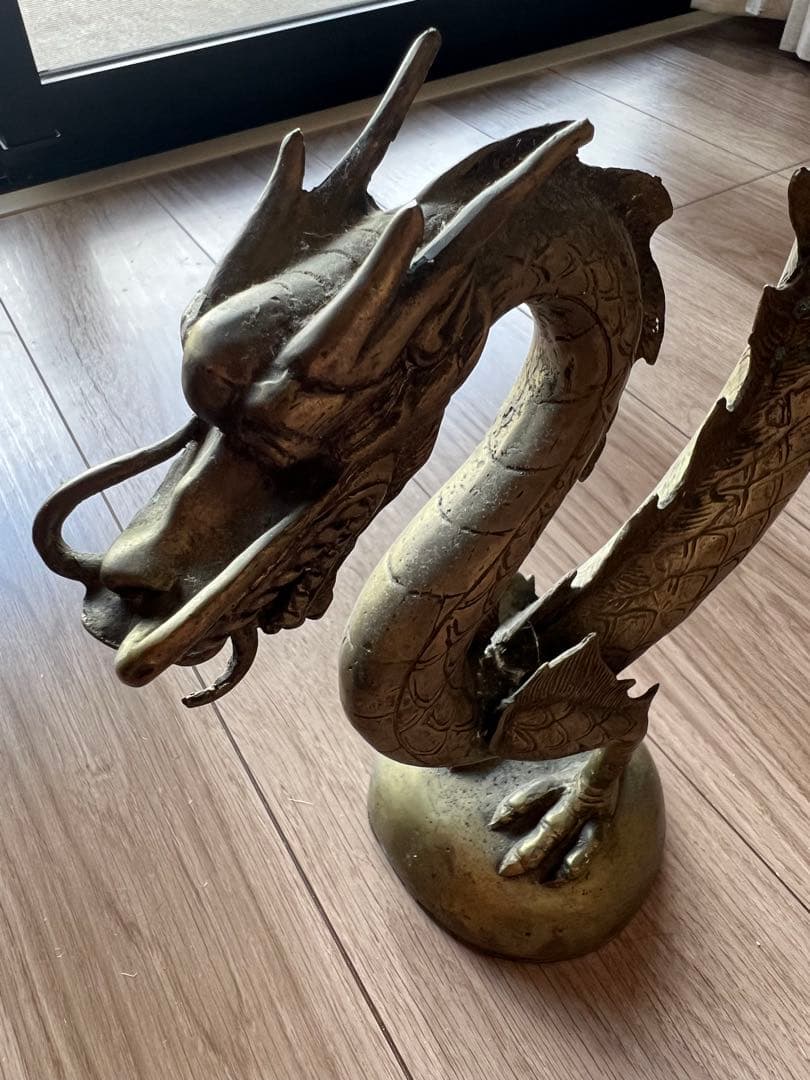 龍の燭台　アンティーク　ドラゴンキャンドルスタンド