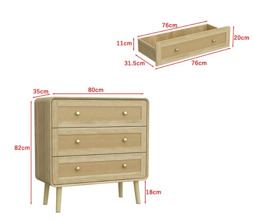 収納チェスト 引き出し 幅80 木製 タンス ラタン調 キャビネット