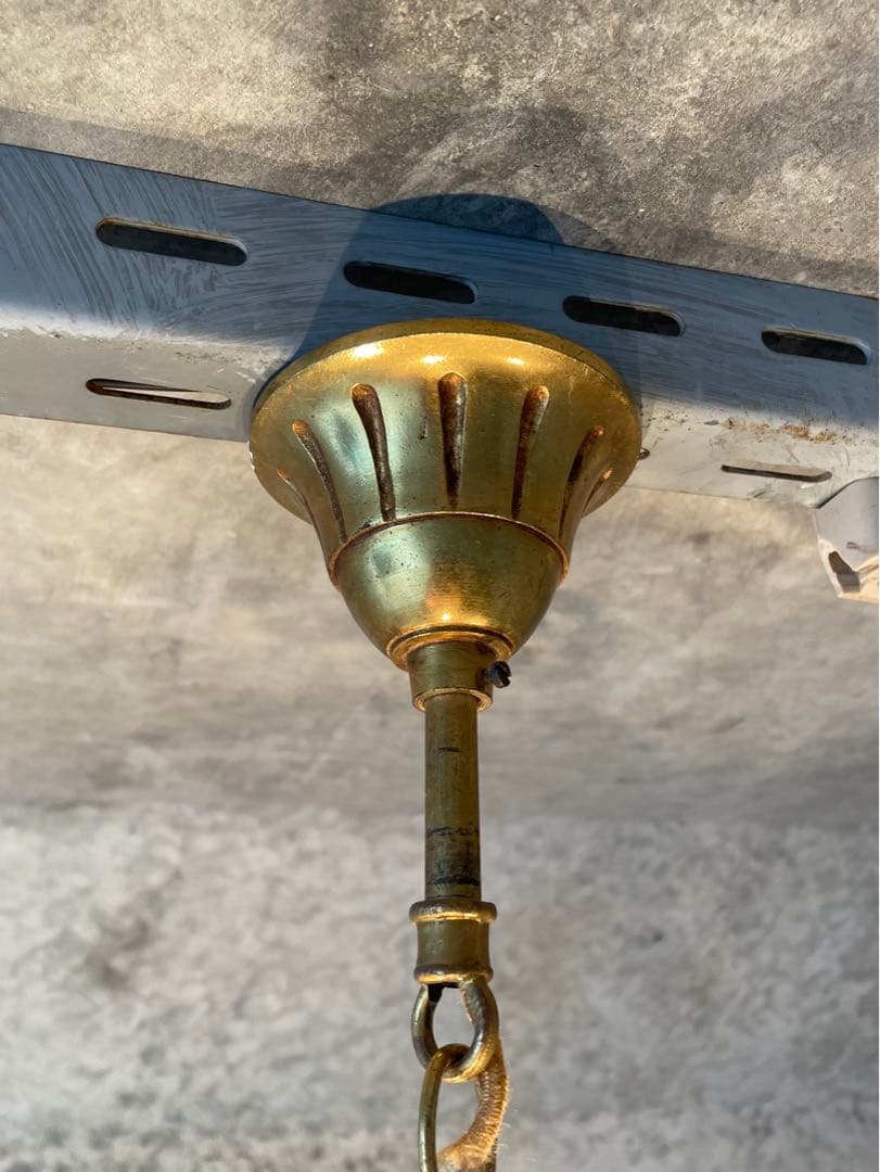 4-3. フランス アンティーク シャンデリア 4灯 Bird Cage ガラス