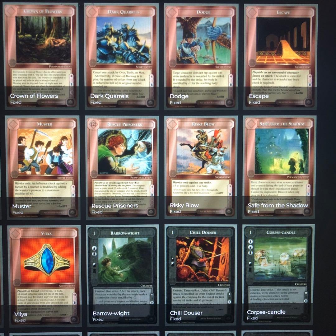 ミドルアース カード チャレンジデッキB ccg 指輪物語 希少