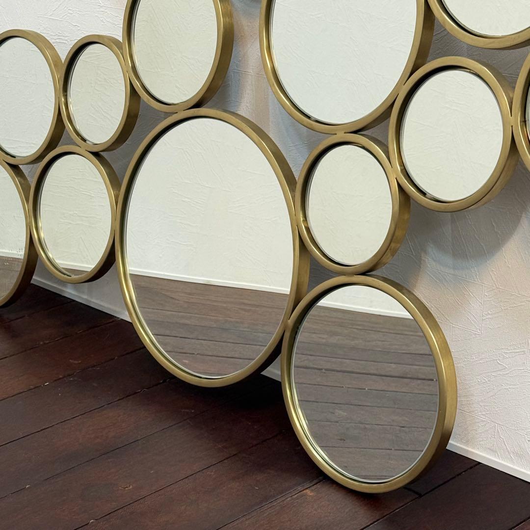 H112K29 KARE カレ バブルスブラスミラー 真鍮 ウォールミラー