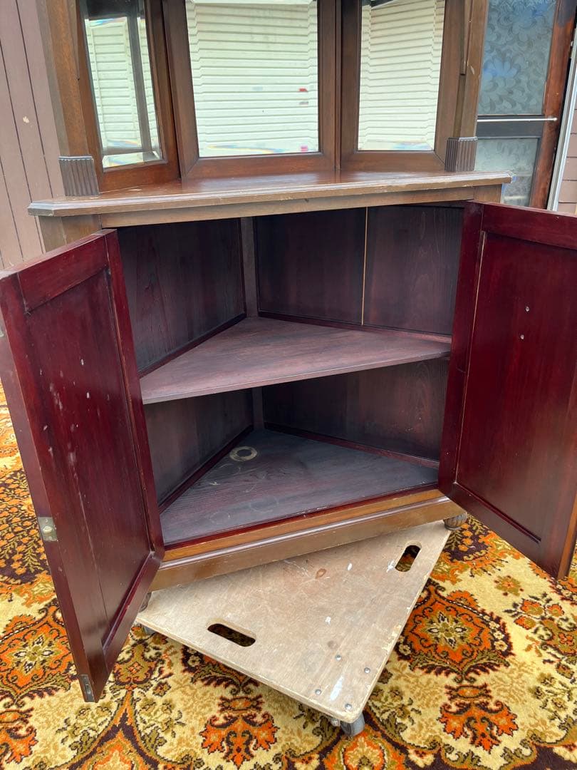 コーナーラック キャビネット アンティーク インテリア ビンテージ 昭和レトロ