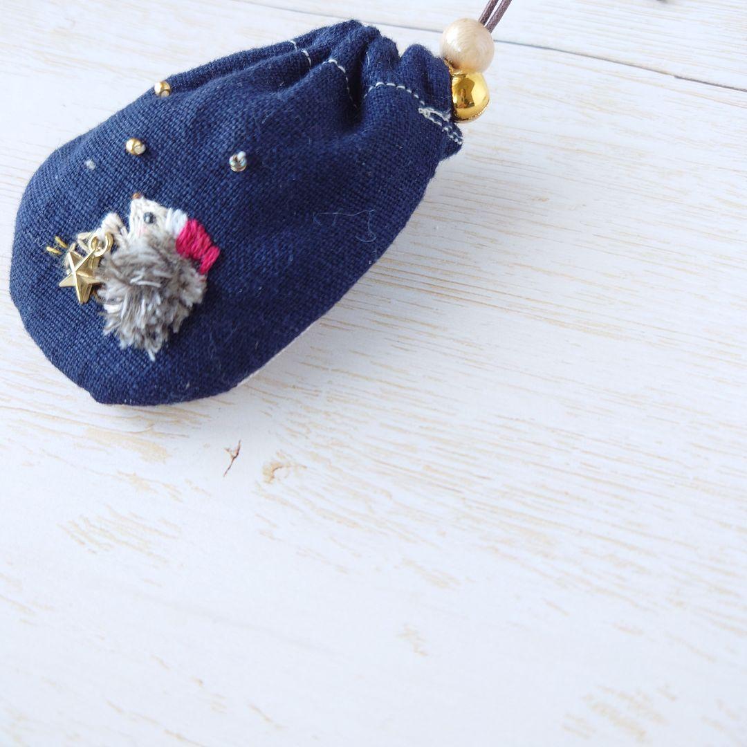 【感謝価格】ちっちゃなりんりんお守りサシェ /巾着サシェ【ハリネズミ君と星の灯】