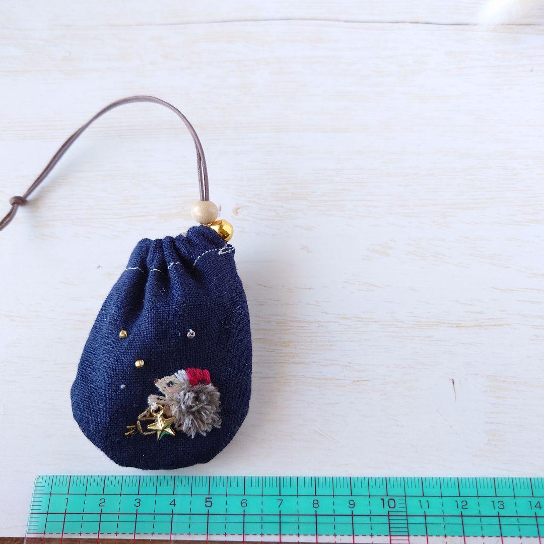 【感謝価格】ちっちゃなりんりんお守りサシェ /巾着サシェ【ハリネズミ君と星の灯】