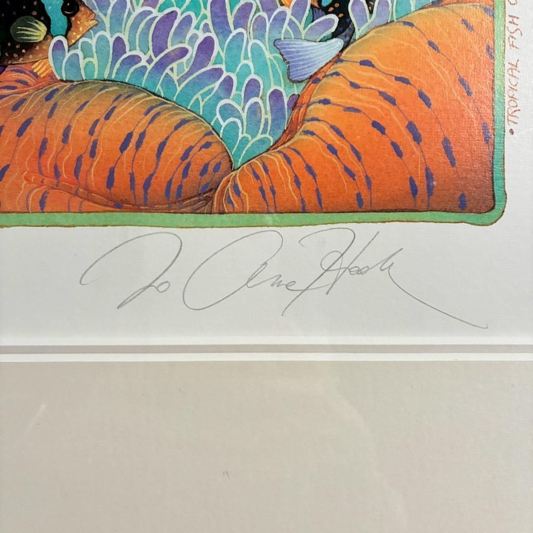 ジョアン・フック「サンゴ礁の熱帯魚」リトグラフ2点 大作 直筆サイン