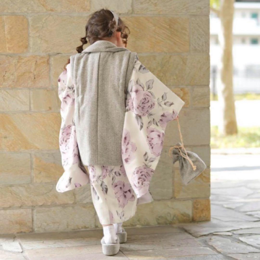 ひよこ商店　七五三　花柄　3歳　被布セット