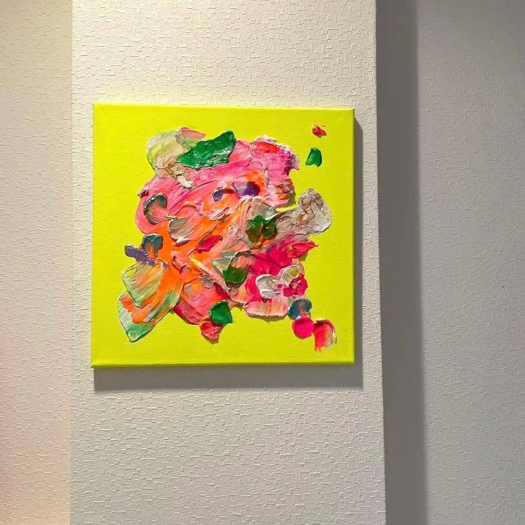 抽象画 30cm x 30cm テクスチャーアート　原画