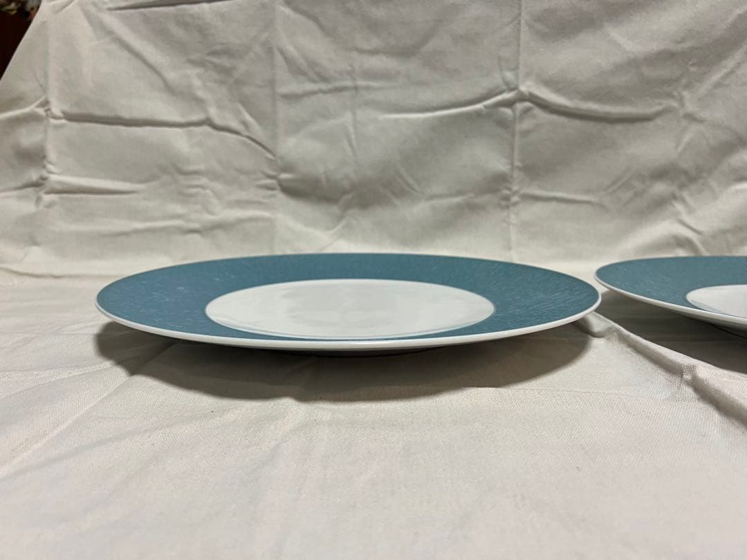 美品RAYNAUDレイノーミネラルスカイブルー プレート32cm2枚セットF43