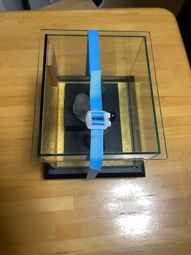 甲州水晶貴石細工　置物 水晶　アベンチュリン　虎目石　ガラスケース　証明書付き