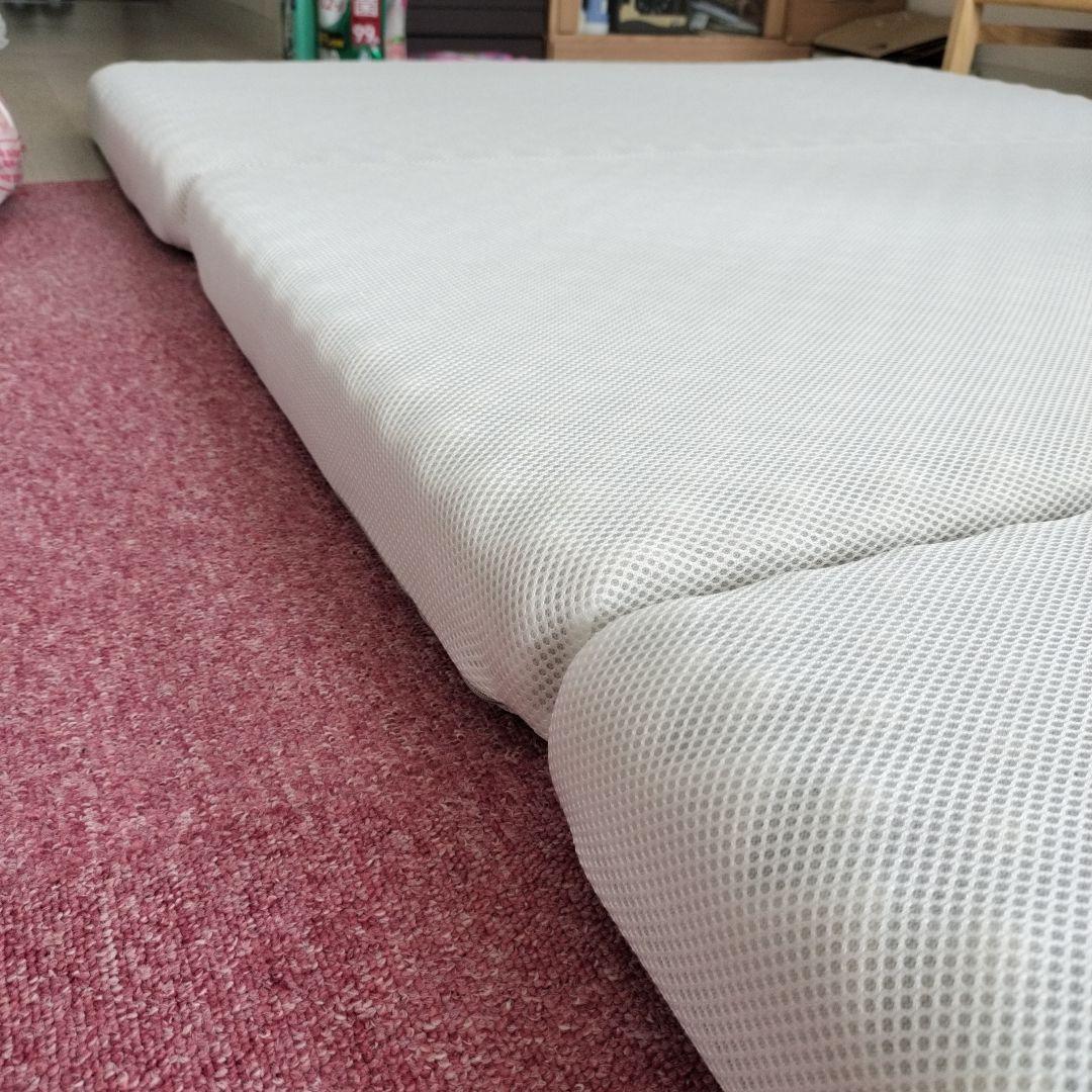 ホワイト メッシュ ノンスプリングマットレス セミシングル