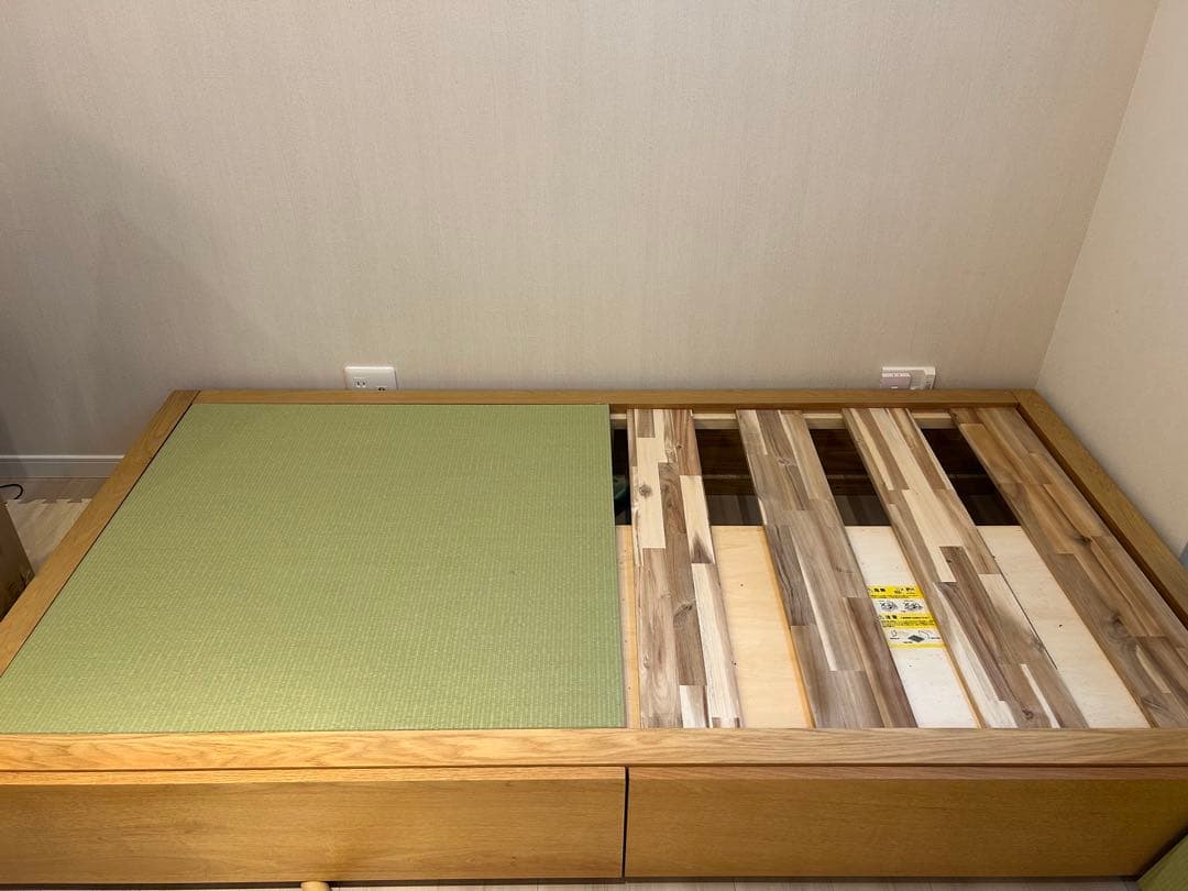 木製畳ベッド シングルサイズ 無印良品　引き出し付き