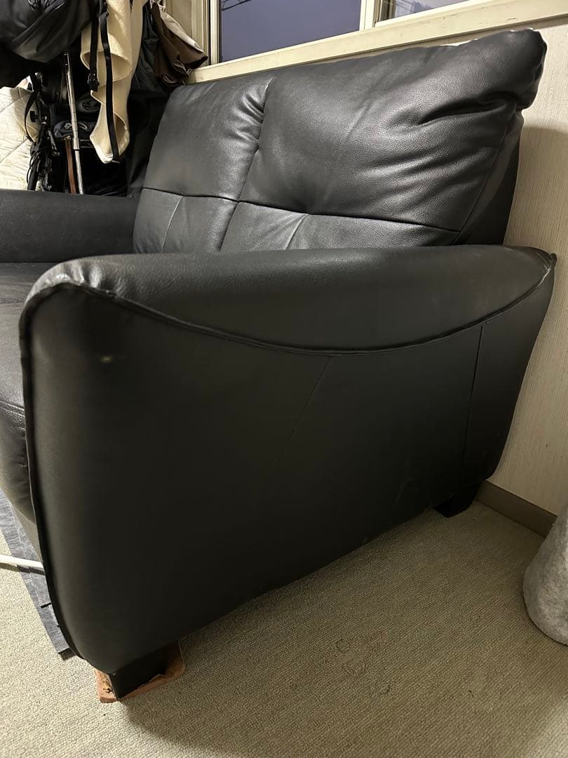 牛革2人掛けソファ