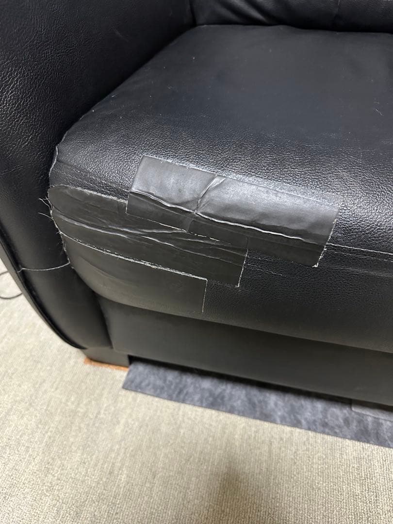 牛革2人掛けソファ