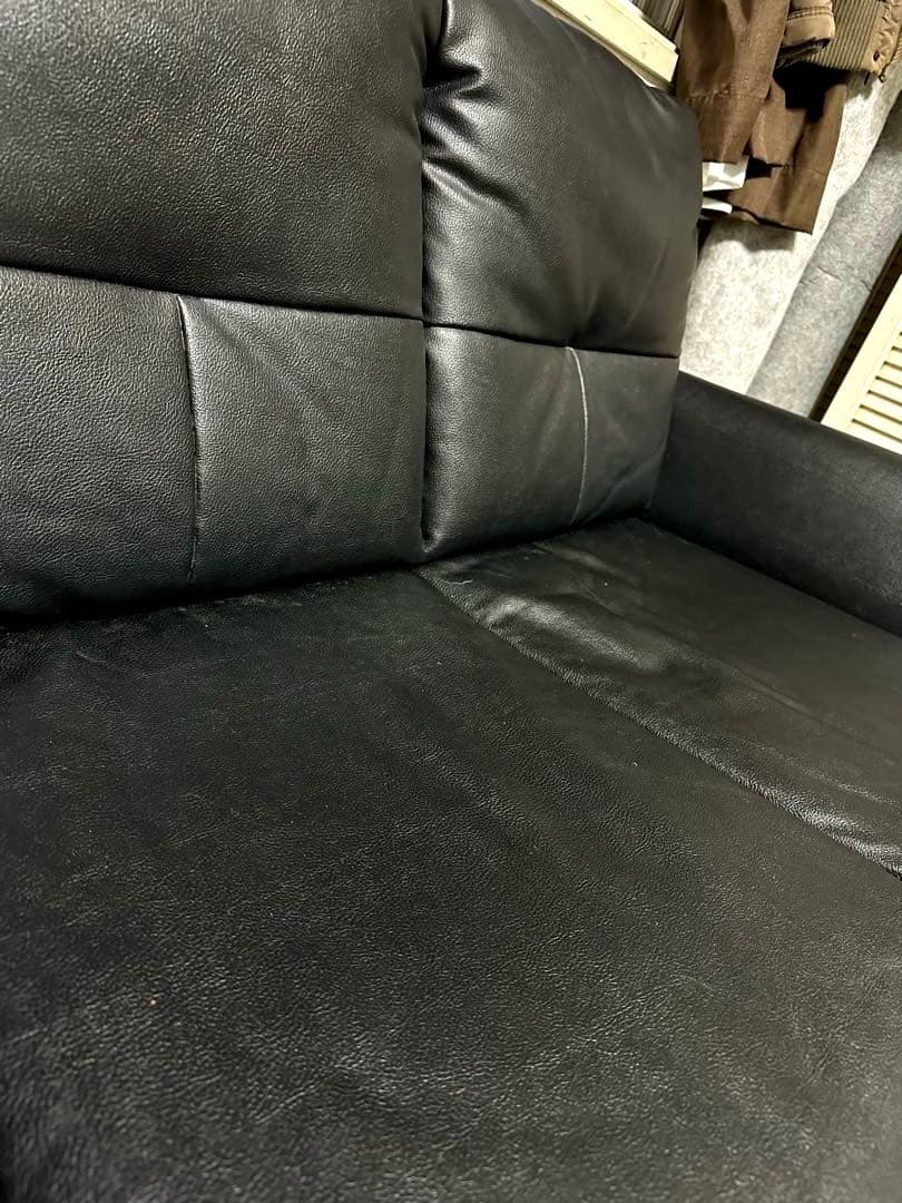 牛革2人掛けソファ