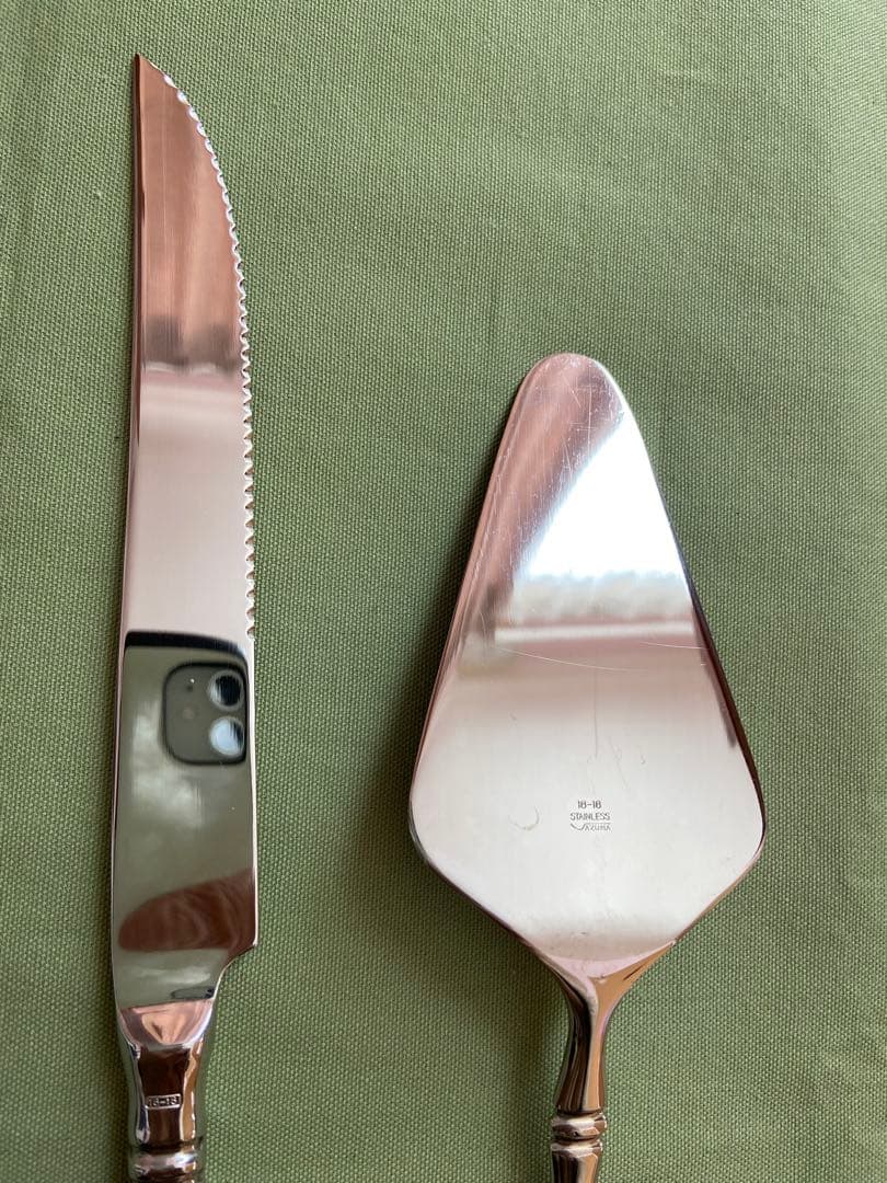 アズマインペリアル 18-18 ケーキナイフ、ケーキサーバー　計2本
