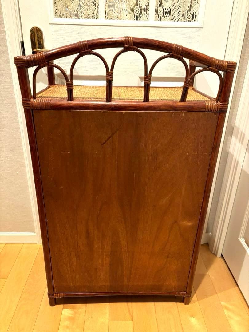 籐　ラタン　収納　引き出し　収納家具　5段　アンティーク　レトロ