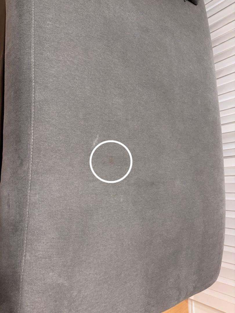 ニトリ　布張りカウチソファ　グレー　1人掛け