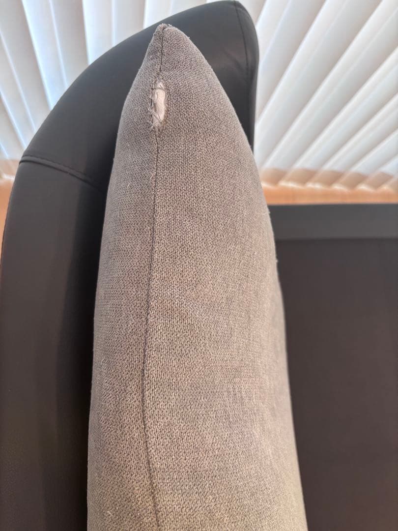 ニトリ　布張りカウチソファ　グレー　1人掛け