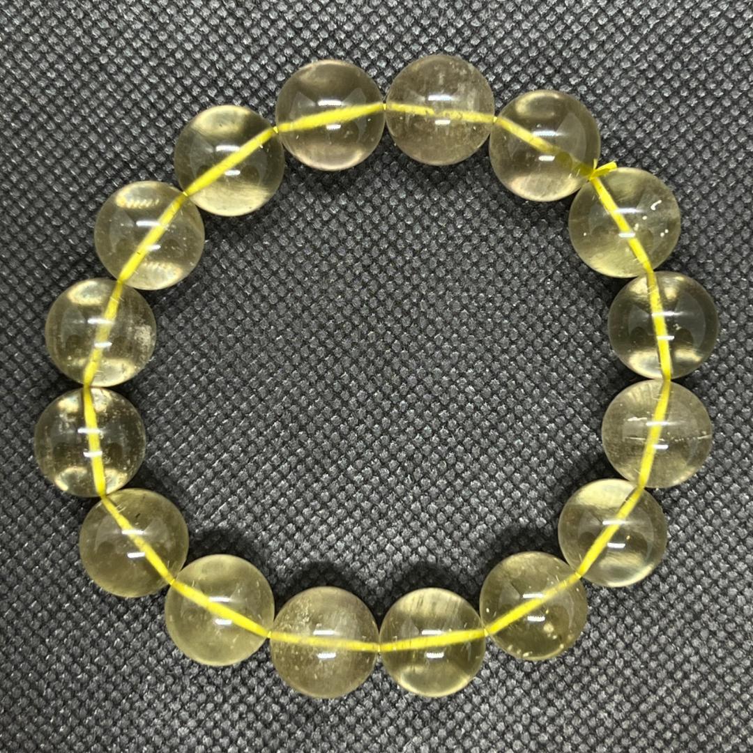 【超希少石】天然リビアングラスシンプルブレスレット※鑑定書付き