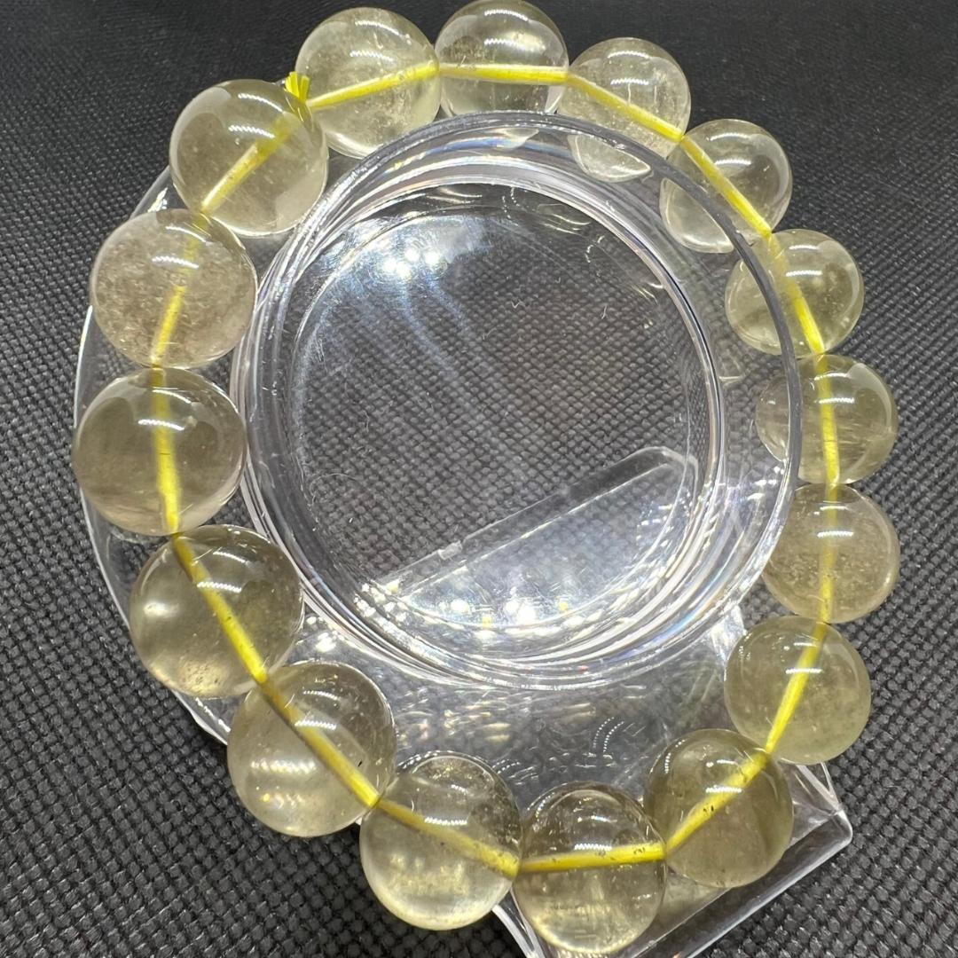 【超希少石】天然リビアングラスシンプルブレスレット※鑑定書付き