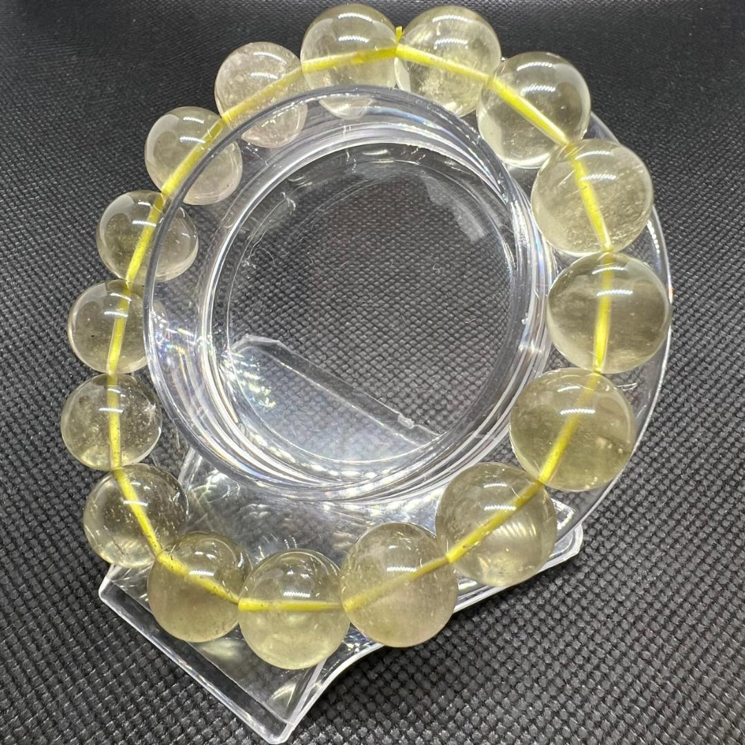 【超希少石】天然リビアングラスシンプルブレスレット※鑑定書付き