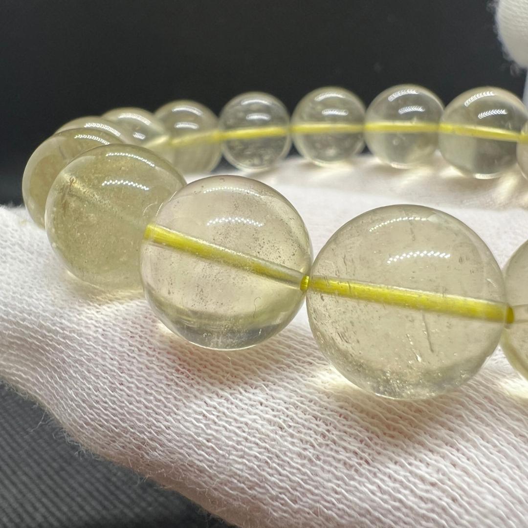 【超希少石】天然リビアングラスシンプルブレスレット※鑑定書付き