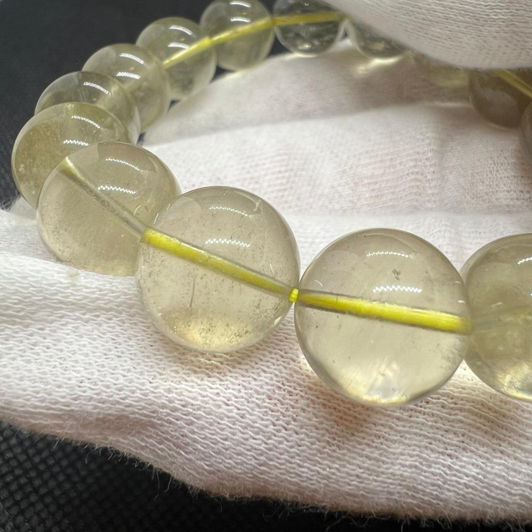 【超希少石】天然リビアングラスシンプルブレスレット※鑑定書付き